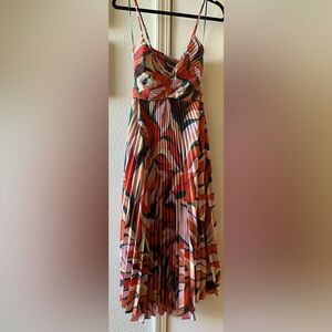 ASTR the Label Blythe Floral Plisse Midi Dress size M